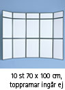 FLEXIFRAME® 10-modul, 70 x 100 cm, exkl. skivmaterial