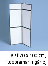 3-vägskryss 6x 70x100cm, 206(h)cm, exkl. skivmaterial